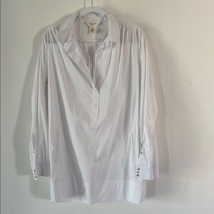 Workshop White Women's dress shirt w pockets xl